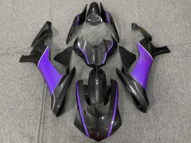 Mejores Carenados Moto Yamaha YZF 1000 R1 2020-2025 - Falso FibraCarbono Púrpura