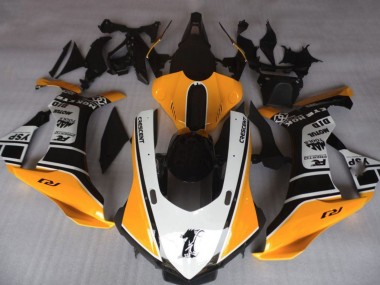 Mejores Carenados Moto Yamaha YZF 1000 R1 2020-2025 - Naranja Blanco Negro