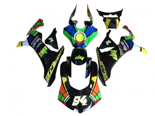 Mejores Carenados Moto Yamaha YZF 1000 R1 2020-2025 - Azul Verde Amarillo Rojo Negro RuedaColores 94