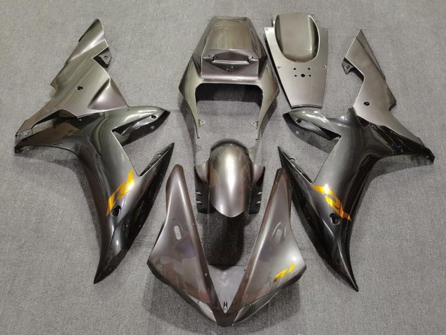 Mejores Carenados Moto Yamaha YZF 1000 R1 2002-2003 - Gris Oro Calcomanías
