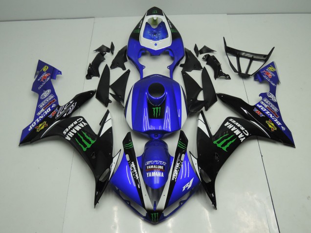 Mejores Carenados Moto Yamaha YZF 1000 R1 2004-2006 - Azul Blanco Negro Verde Monstruo Energy
