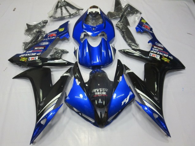 Mejores Carenados Moto Yamaha YZF 1000 R1 2004-2006 - Azul Blanco Plata Negro GYTR Yamalube Dunlop