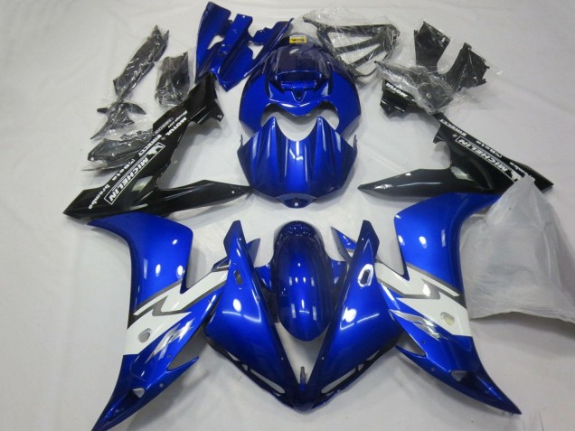 Mejores Carenados Moto Yamaha YZF 1000 R1 2004-2006 - Azul Blanco Negro Brillante
