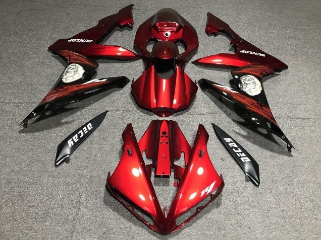 Mejores Carenado Moto Yamaha YZF 1000 R1 2004-2006 - Rojo Negro Mate