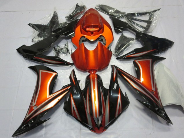 Mejores Carenados Moto Yamaha YZF 1000 R1 2004-2006 - Naranja Negro Brillante