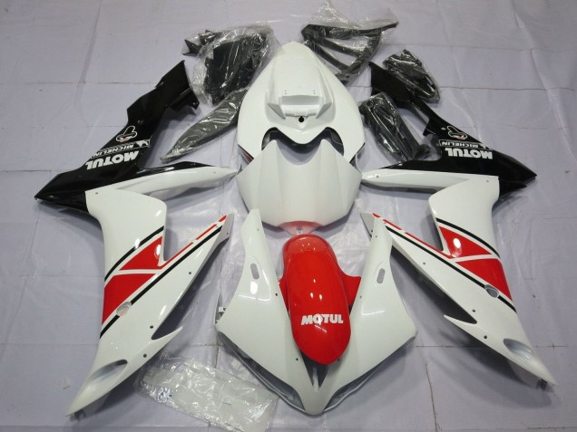 Mejores Carenados Moto Yamaha YZF 1000 R1 2004-2006 - Blanco Rojo Negro