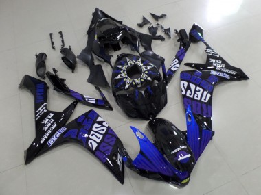Mejores Carenados Moto Yamaha YZF 1000 R1 2007-2008 - Negro Azul Púrpura Blanco Rossi