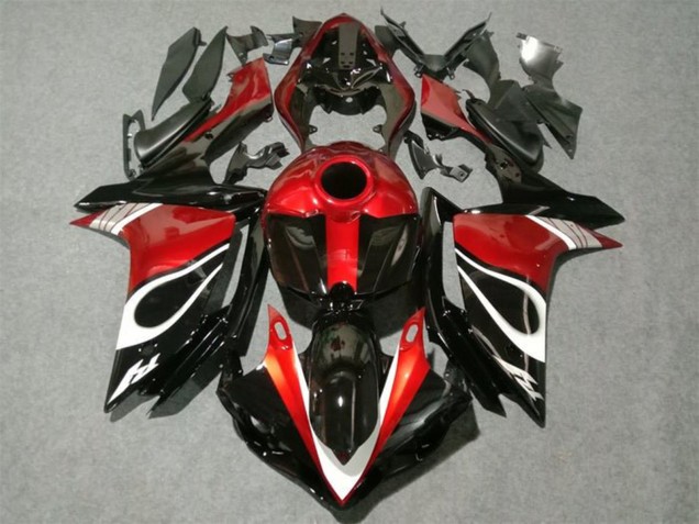 Mejores Carenados Moto Yamaha YZF 1000 R1 2007-2008 - Rojo Blanco Negro