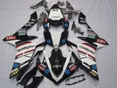 Mejores Carenados Moto Yamaha YZF 1000 R1 2007-2008 - Negro Brillante Blanco Rojo Azul Volvo Sterilgarda Fimer