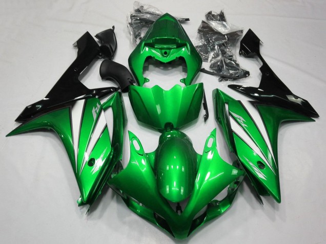 Mejores Carenados Moto Yamaha YZF 1000 R1 2007-2008 - Verde Blanco Negro