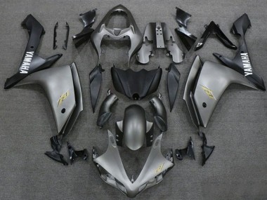 Mejores Carenados Moto Yamaha YZF 1000 R1 2007-2008 - Plata Oscuro Negro Mate