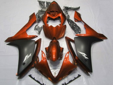Mejores Carenados Moto Yamaha YZF 1000 R1 2007-2008 - Naranja Negro Mate