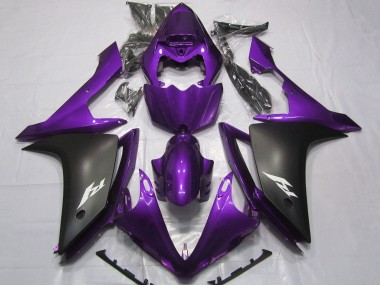 Mejores Carenados Moto Yamaha YZF 1000 R1 2007-2008 - Púrpura Negro Mate