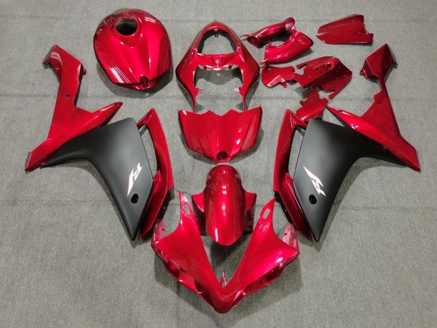 Mejores Carenados Moto Yamaha YZF 1000 R1 2007-2008 - Rojo Negro Mate