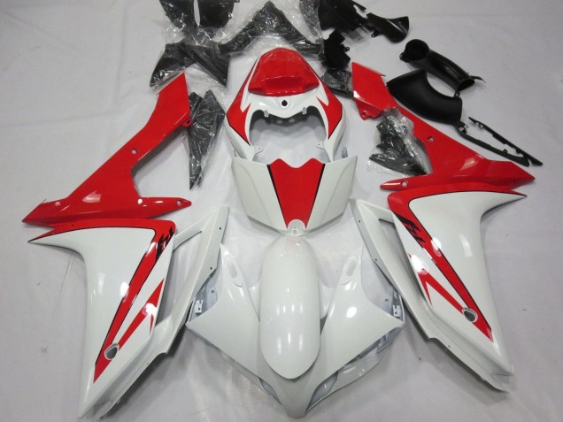 Mejores Carenado Moto Yamaha YZF 1000 R1 2007-2008 - Blanco Rojo
