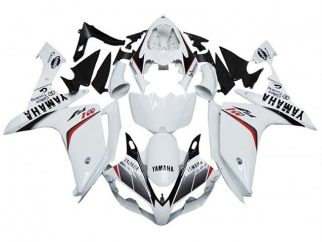 Mejores Carenados Moto Yamaha YZF 1000 R1 2007-2008 - Blanco Rojo Negro Raya M1