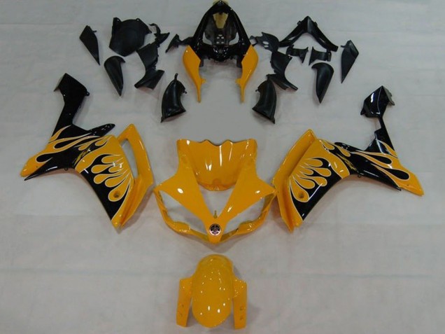 Mejores Carenados Moto Yamaha YZF 1000 R1 2007-2008 - Amarillo Negro Llama