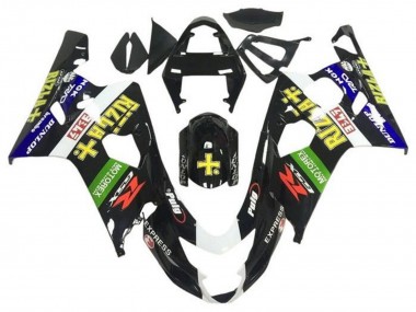 Mejores Carenados Moto Suzuki GSXR 600 / GSXR 750 2004-2005 - Negro Brillante Azul Verde Amarillo Rizla