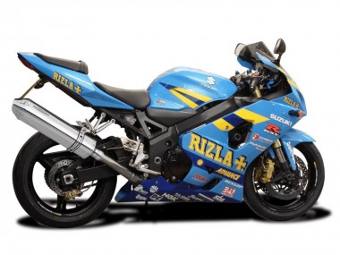 Mejores Carenados Moto Suzuki GSXR 600 / GSXR 750 2004-2005 - Azul Claro Amarillo Rizla Motul