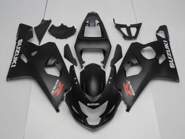 Mejores Carenados Moto Suzuki GSXR 600 / GSXR 750 2004-2005 - Negro Mate Rojo Blanco