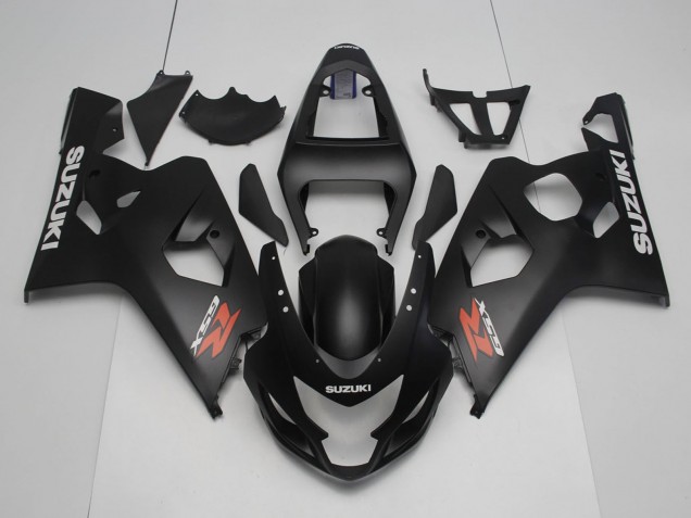 Mejores Carenados Moto Suzuki GSXR 600 / GSXR 750 2004-2005 - Negro Mate Rojo Blanco