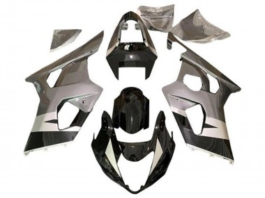 Mejores Carenados Moto Suzuki GSXR 600 / GSXR 750 2004-2005 - Plata Negro Brillante