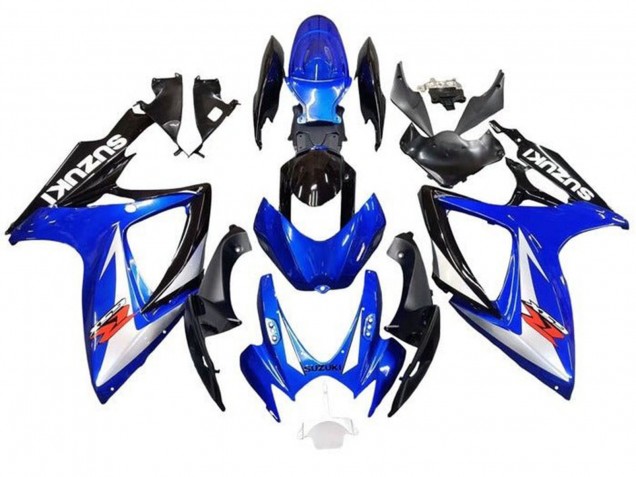 Mejores Carenados Moto Suzuki GSXR 600 / GSXR 750 2006-2007 - Azul Blanco Negro Rojo