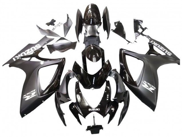 Mejores Carenados Moto Suzuki GSXR 600 / GSXR 750 2006-2007 - Negro Mate Negro Brillante Blanco