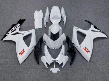 Mejores Carenados Moto Suzuki GSXR 600 / GSXR 750 2006-2007 - Blanco Negro Rojo