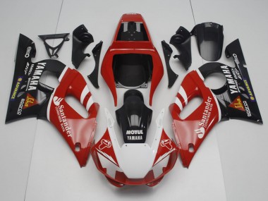 Mejores Carenados Moto Yamaha YZF R6 1998-2002 - Rojo Blanco Negro Motul Santander
