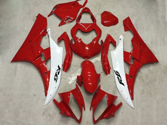 Mejores Kits Carenado Moto Yamaha YZF R6 2006-2007 - Blanco Rojo