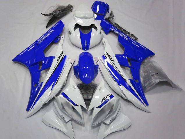 Mejores Carenados Moto Yamaha YZF R6 2006-2007 - Blanco Azul Motul Michelin