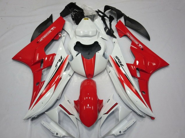 Mejores Carenados Moto Yamaha YZF R6 2006-2007 - Blanco Rojo