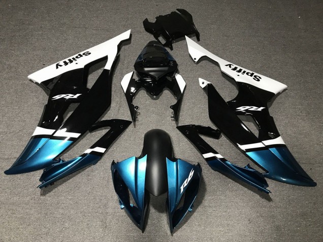 Mejores Carenados Moto Yamaha YZF R6 2008-2016 - Blanco Azul Negro Spiffy