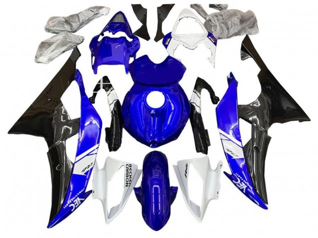 Mejores Kits Carenado Moto Yamaha YZF R6 2008-2016 - Blanco Azul Negro Brillante