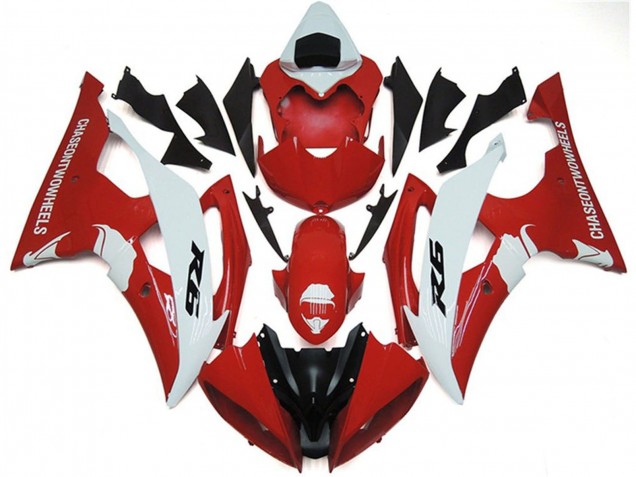 Mejores Carenados Moto Yamaha YZF R6 2008-2016 - Blanco Rojo Negro