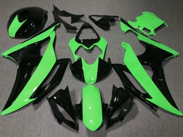 Mejores Carenados Moto Yamaha YZF R6 2008-2016 - Verde Negro Brillante