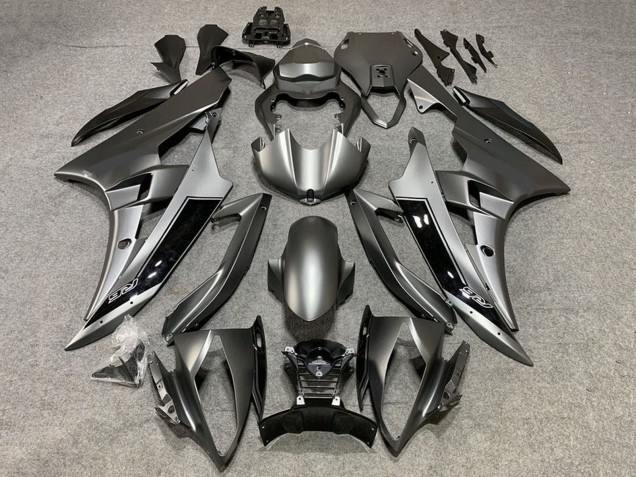 Mejores Carenados Moto Yamaha YZF R6 2008-2016 - Gris Mate Negro Brillante