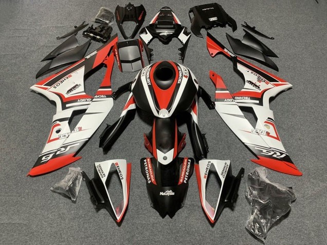 Mejores Carenados Moto Yamaha YZF R6 2008-2016 - Blanco Rojo Negro Mate