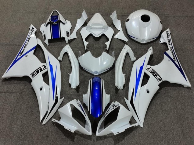 Mejores Carenado Moto Yamaha YZF R6 2008-2016 - Blanco Azul