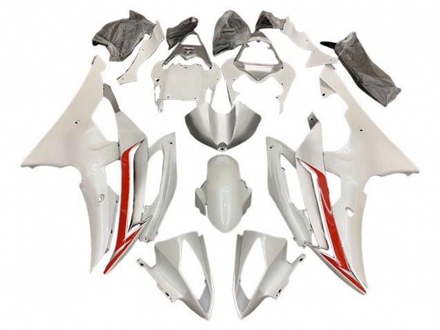 Mejores Kits Carenado Moto Yamaha YZF R6 2008-2016 - Blanco Perla Rojo