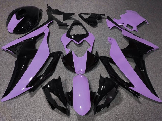 Mejores Carenado Moto Yamaha YZF R6 2008-2016 - Púrpura Negro Brillante