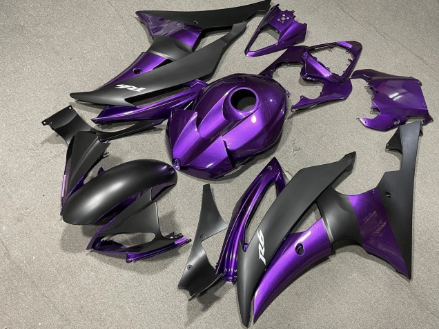 Mejores Carenado Moto Yamaha YZF R6 2008-2016 - Púrpura Negro Mate