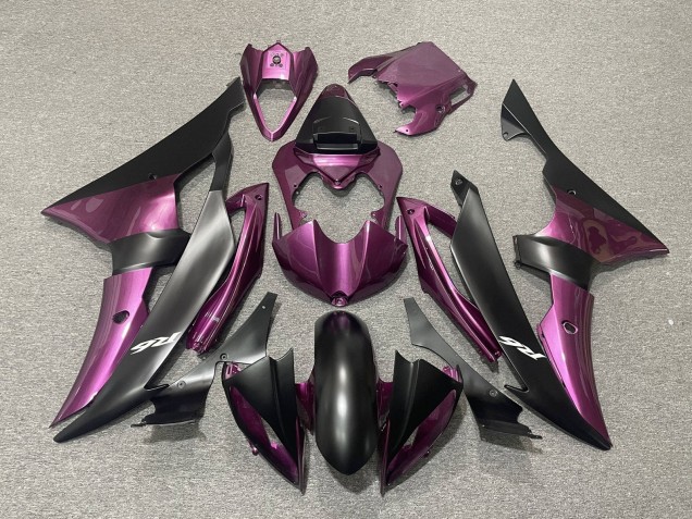 Mejores Carenados Moto Yamaha YZF R6 2008-2016 - Púrpura Negro Mate