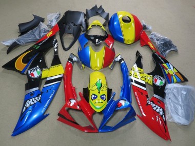 Mejores Carenados Moto Yamaha YZF R6 2008-2016 - Azul Amarillo Rojo Negro Tiburón