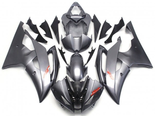 Mejores Carenados Moto Yamaha YZF R6 2008-2016 - Gris Rojo Calcomanías