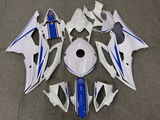 Mejores Kits Carenado Moto Yamaha YZF R6 2008-2016 - Blanco Azul