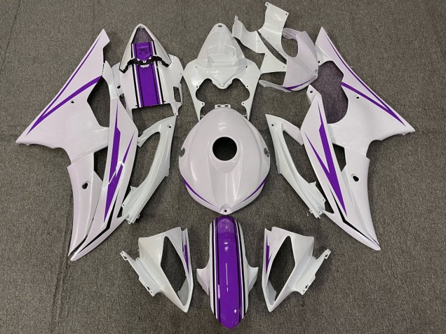 Mejores Carenados Moto Yamaha YZF R6 2008-2016 - Blanco Púrpura