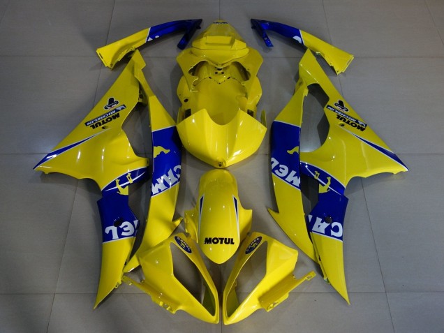 Mejores Carenados Moto Yamaha YZF R6 2008-2016 - Amarillo Azul Camello Motul Michelin