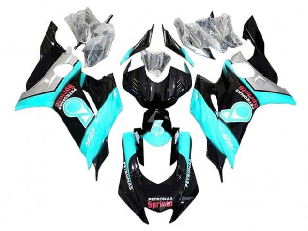 Mejores Carenados Moto Yamaha YZF R6 2017-2023 - Turquesa Azul Negro Brillante Petronas